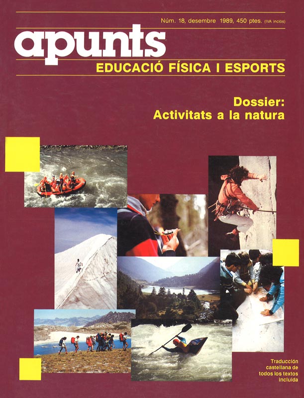 Portada 18 Apunts Educación Física y Deportes. INEFC
