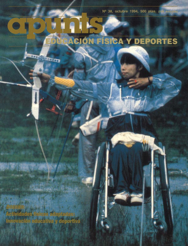 Portada 38 Apunts Educación Física y Deportes. INEFC