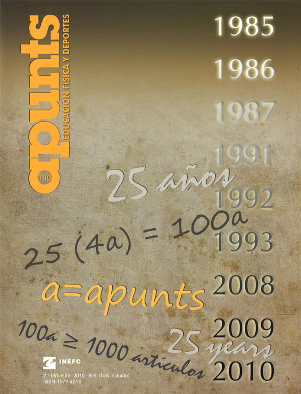 Portada 100 Apunts Educación Física y Deportes. INEFC