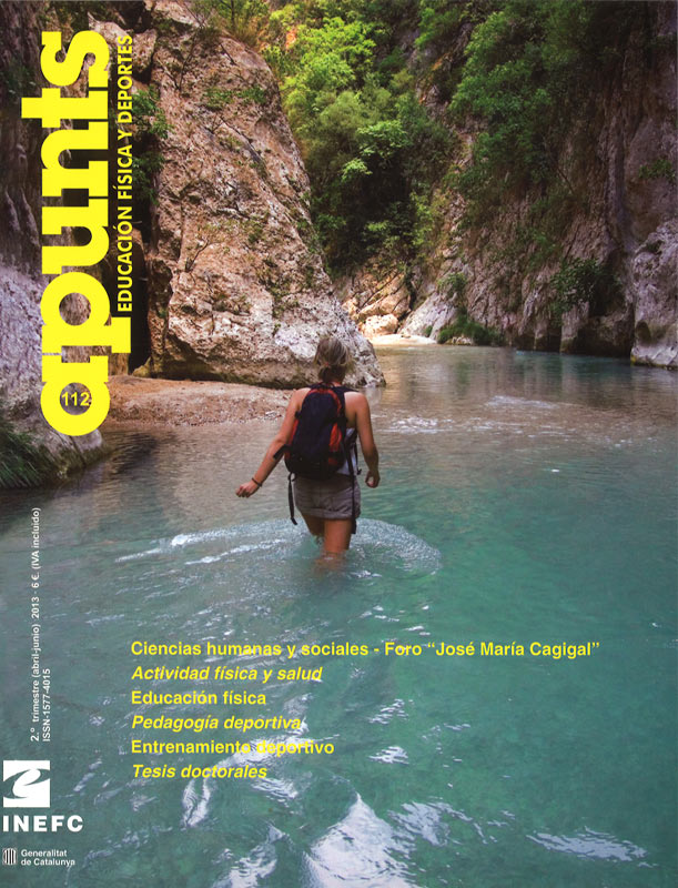 Portada 112 Apunts Educación Física y Deportes. INEFC