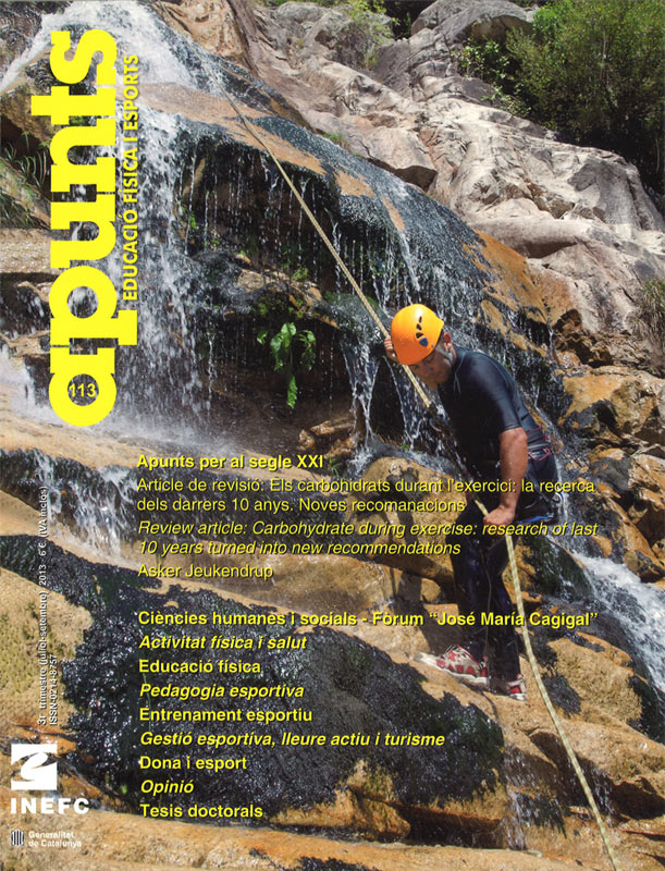 Portada 113 Apunts Educación Física y Deportes. INEFC