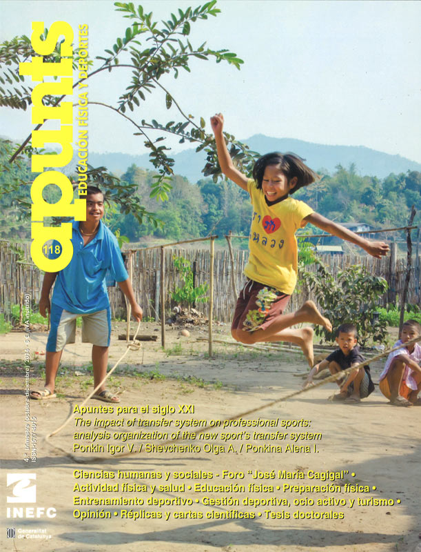 Portada 118 Apunts Educación Física y Deportes. INEFC
