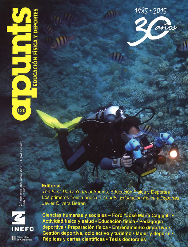 Portada 120 Apunts Educación Física y Deportes. INEFC