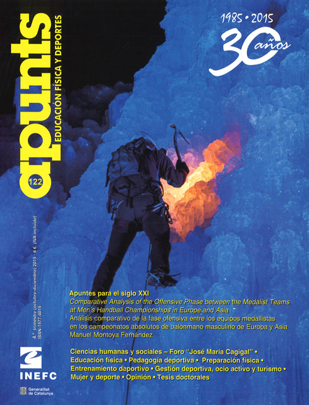 Portada 122 Apunts Educación Física y Deportes. INEFC