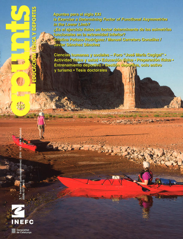 Portada 125 Apunts Educación Física y Deportes. INEFC