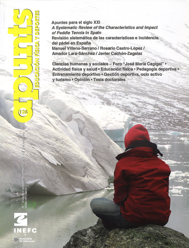 Portada 126 Apunts Educación Física y Deportes. INEFC