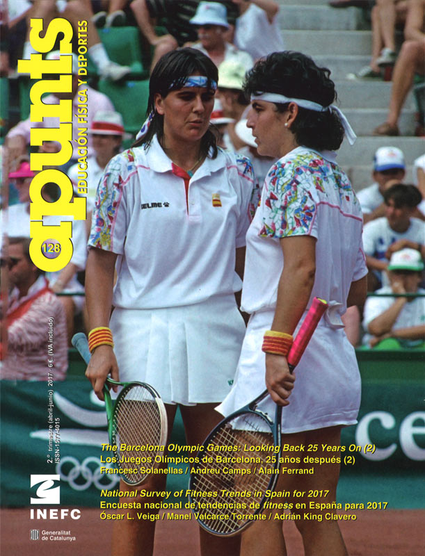 Portada 128 Apunts Educación Física y Deportes. INEFC