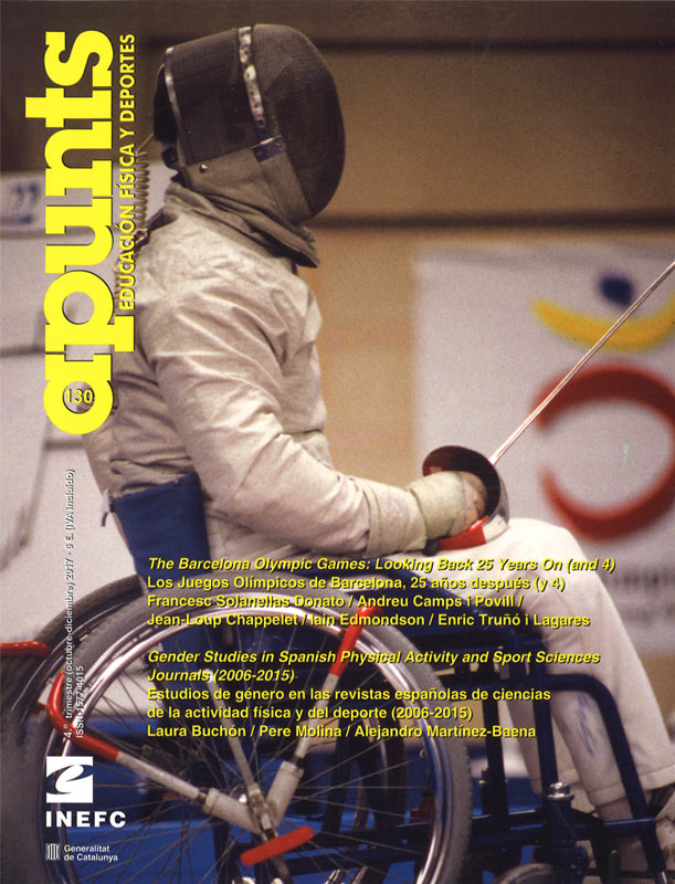 Portada 130 Apunts Educación Física y Deportes. INEFC