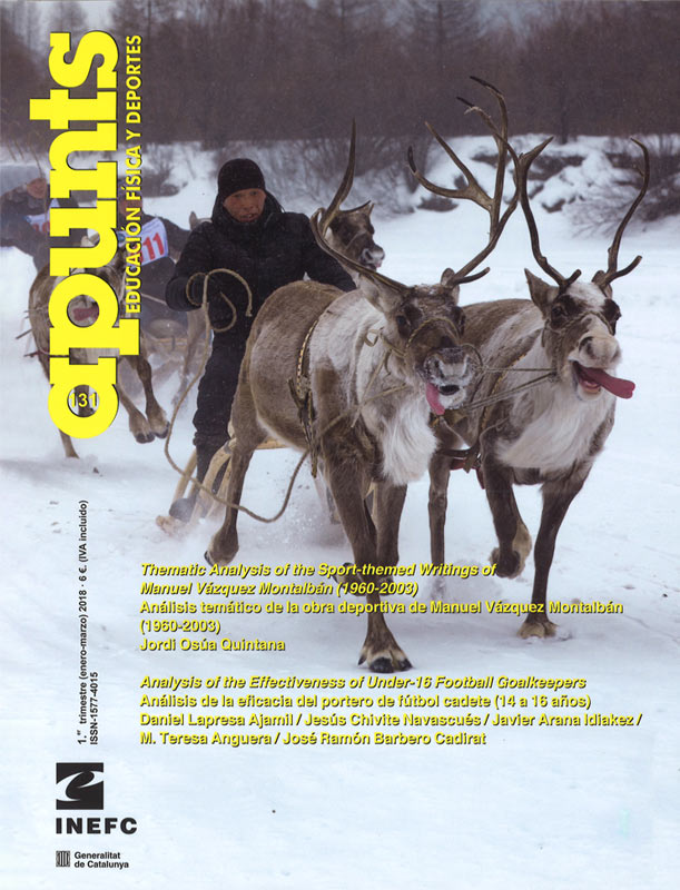 Portada 131 Apunts Educación Física y Deportes. INEFC