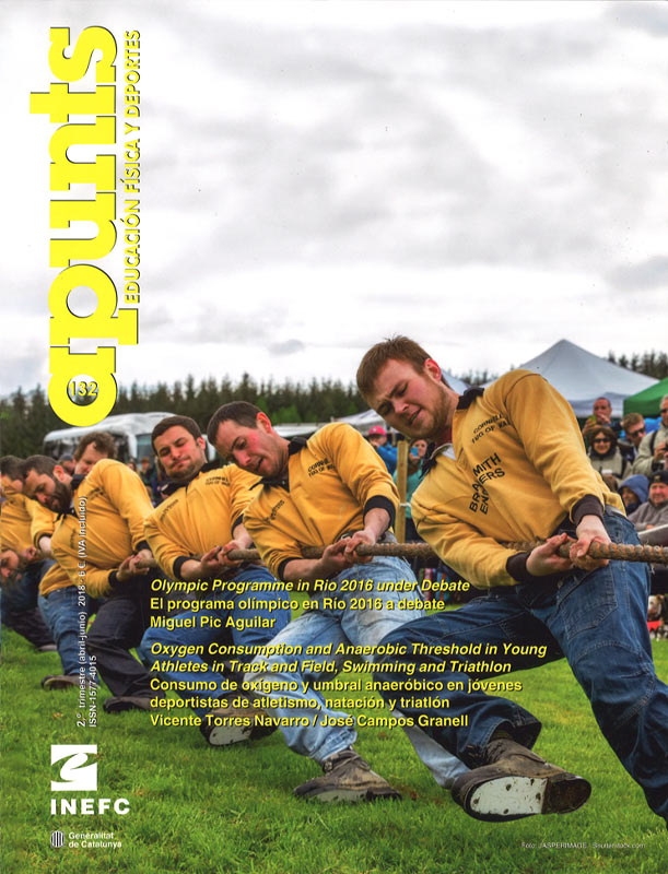Portada 132 Apunts Educación Física y Deportes. INEFC