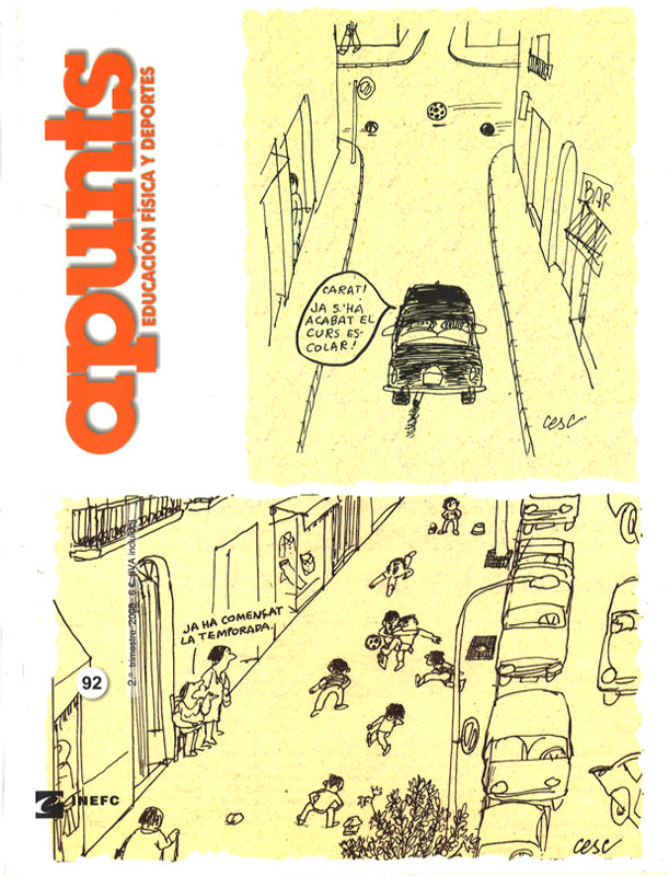 Portada 92 Apunts Educación Física y Deportes. INEFC