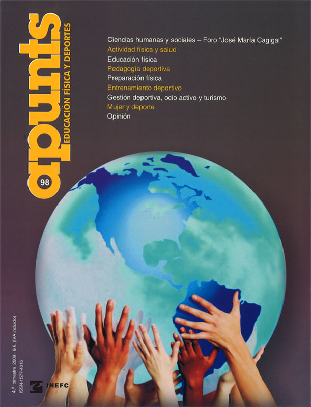 Portada 98 Apunts Educación Física y Deportes. INEFC